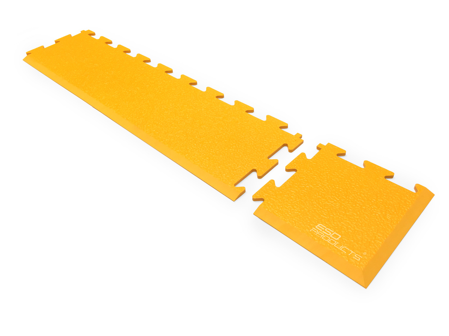 ESD Puzzle Corner Ramp INCAFLOOR Cut Milled Yellow 140x140x5mm